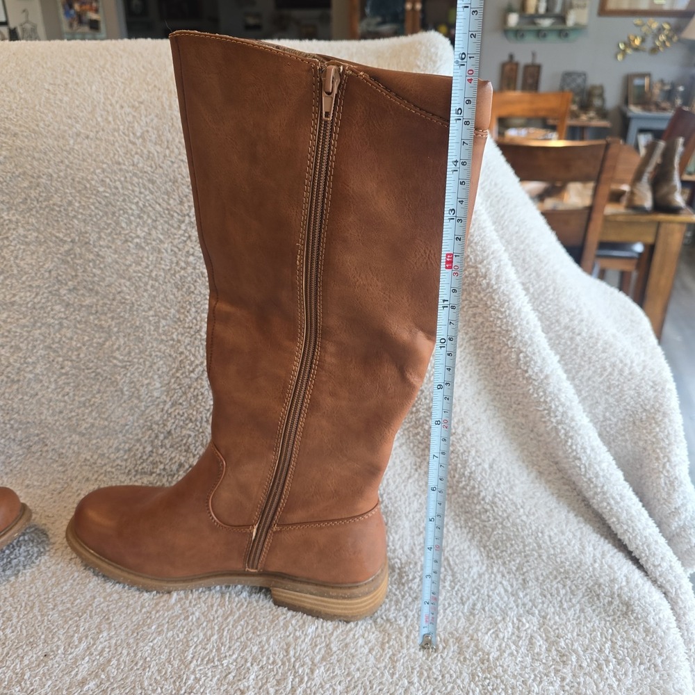 B.O.C. By Born Women's Celine Tan Knee-High Riding Boot Side Zip Size 10 NWT - Picture 11 of 13